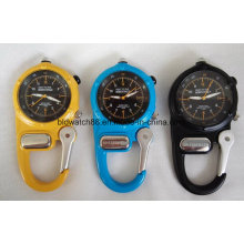 Japan Movement Carabiner Mini Clip Microlight Watch for Outdoor